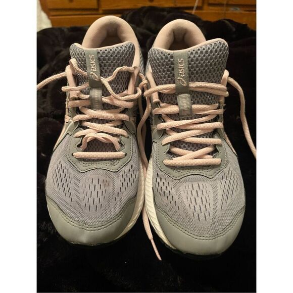 ASICS Women's Pink & Gray Lace-Up Gel Contend 7 Running Shoes Size 9.5 - Picture 13 of 15